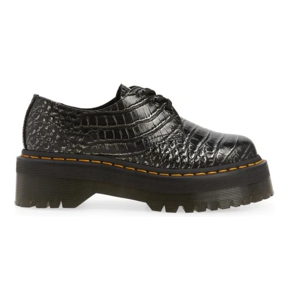 {Dr. martens} 1461 Quad croc print platform derby - Picture 2 of 5